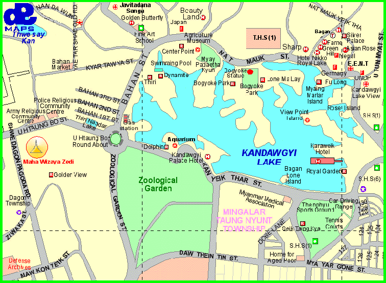 yangon city center map